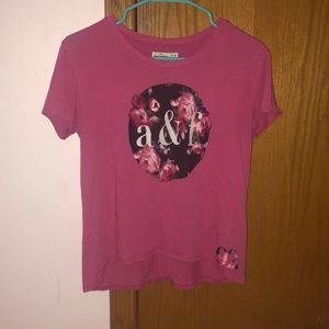 abercrombie pink tee shirt